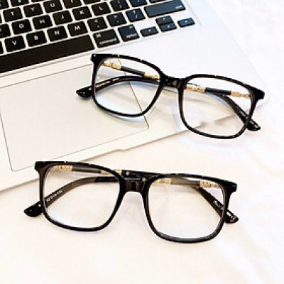 Kính xinh, Kính Mắt vuông Nam Nữ gọng hạo tiết phối kim loại vàng cao cấp + tặng tuavit Kính Xinh đa năng