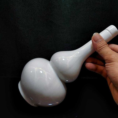 Nậm Rượu Đẹp 500ML gốm sứ cao cấp mẫu Hồ Lô cao màu trắng - Nậm Đựng Rượu Gốm Sứ chất lượng đảm bảo (L1A)