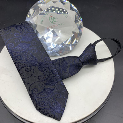 Cà Vạt Nam GiangpkcThắt Sẵn, Dây Kéo, Bản nhỏ 6cm công sở Vải Silk Lụa 100%, 3 Lớp  mẫu mới tháng 7-2021