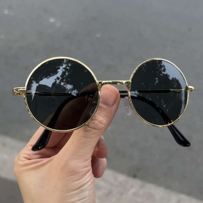 Kính râm Mắt tròn nhỏ mắt thủy tinh cao cấp + Tặng phụ kiện kèm theo