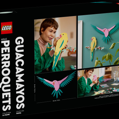 LEGO ADULTS 31211 Đồ chơi lắp ráp Đôi chim vẹt treo tường (644 chi tiết)