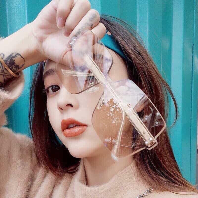 Kính màu Nâu nhạt Mắt vuông bản to đi Ngày và Đêm