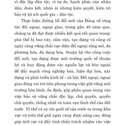 Kế thừa, phát huy truyền thống dân tộc, tư tưởng ngoại giao Hồ Chí Minh, quyết tâm xây dựng và phát triển nền đối ngoại, ngoại giao toàn diện, hiện đại, mang đậm bản sắc "cây tre Việt Nam