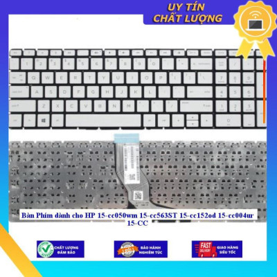 Bàn Phím dùng cho HP 15-cc050wm 15-cc563ST 15-cc152od 15-cc004ur 15-CC - Màu Bạc ko led  - Hàng Nhập Khẩu New Seal