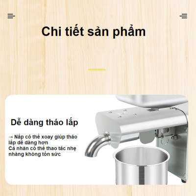 Máy ép dầu ăn thực vật nóng và lạnh dùng trong gia đình thương hiệu Anh Quốc cao cấp AOSIDA 999A - Công suất 1000W - Hàng nhập khẩu