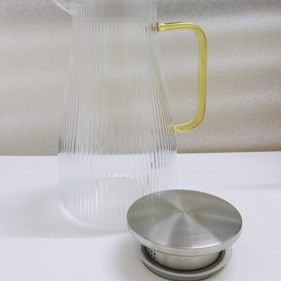 BÌNH NƯỚC THỦY TINH CHỊU NHIỆT CRYSTAN LÊN TỚI 400 ĐỘ C  TAY VÀNG  - ANTH402