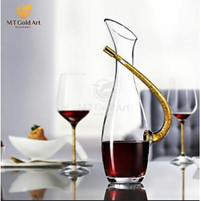 Bình chiết pha lê đúc vàng D03 MT Gold Art- Hàng chính hãng, trang trí nhà cửa, quà tặng sếp, đối tác, khách hàng.