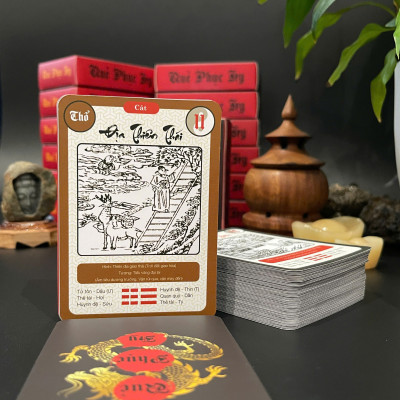 [CỰC HOT] Bộ 64 lá bài bói Quẻ Phục Hy - Kinh dịch phiên bản 2025 - Minh họa Tranh cổ