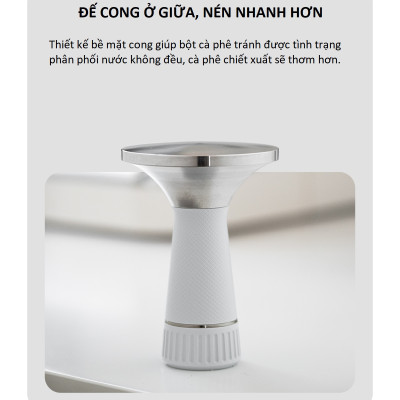Tamper nén cà phê 2 trong 1 có kim khuấy đảo cà phê 58.3mm CAFE DE KONA