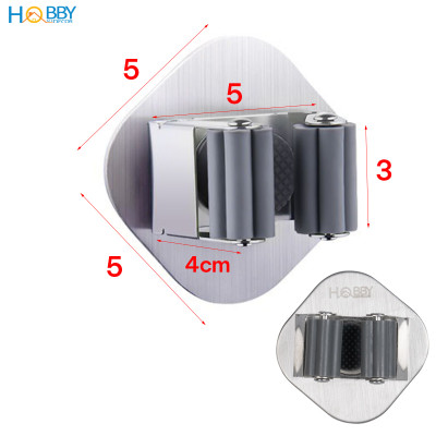Combo 2 móc treo cán chổi dán tường inox 304 Hobby home decor CV3