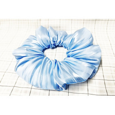 Cột tóc scrunchies màu ngọc ánh kim sang trọng size trung lớn