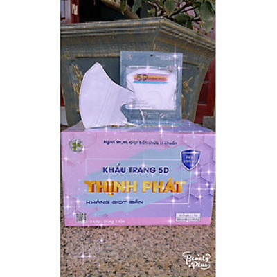 THÙNG 100C CHẾC KHẨU TRANG 5D NGĂN NGỪA GIỌT BẮN THINH PHÁT CHO NGƯỞI LỚN