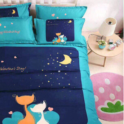 Bộ drap và vỏ chăn cotton Classic Kid VCK2015 ( 4 món )