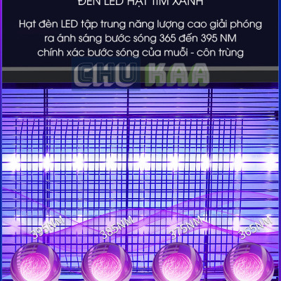 Đèn bắt muỗi, đèn diệt côn trùng, máy diệt ruồi tự động bằng sóng ánh sáng, máy bắt muỗi có lưới bảo vệ an toàn, sử dụng tại nhà, cơ quan trường học, quán ăn