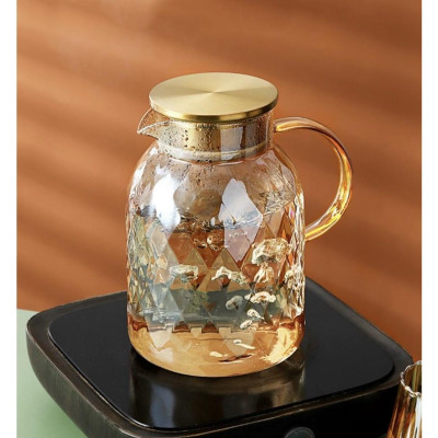 BÌNH ĐỰNG NƯỚC THỦY TINH CAO CẤP CHỊU NHIỆT LÊN TỚI 400 ĐỘ C MÀU VÀNG GOLD