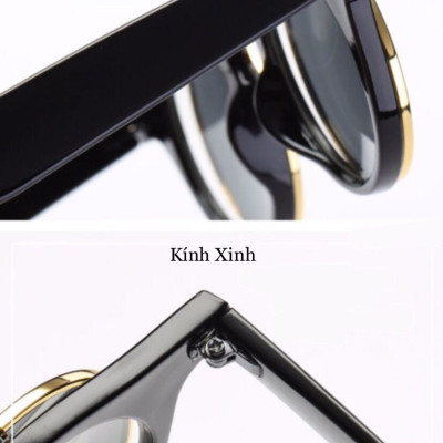 Kính râm cận Mắt Tròn 2 Tròng Lật 2 Lớp Mở Nắp Siêu Đa Năng