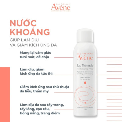 Nước xịt khoáng cấp ẩm và làm dịu da AVÈNE THERMAL SPRING WATER