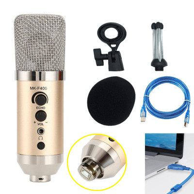 SOAIY Microphone Thu Âm Live Stream MK-F400USB - Kết nối qua cổng USB - Hàng Nhập Khẩu
