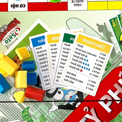 Cờ tỷ phú Monopoly cao cấp bản Việt Nam cải tiến - Boardgame cờ tỷ phú vui nhộn kích thước 31x31 và 42x42 - Hàng chính hãng D Danido 