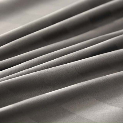 Bộ Ga Gối Cotton Kẻ 3F Lidaco Chuyên Dụng Cho Homestay, Khách Sạn - Xám