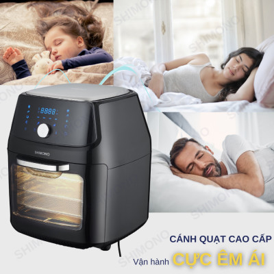 Nồi Chiên Không Dầu SHIMONO SM-AF1605T 16L 1800W Cao Cấp Tiêu Chuẩn FDA Hoa Kỳ, LFGB Đức Tặng Kèm Trọn Bộ 9 Phụ Kiện Hàng Chính Hãng