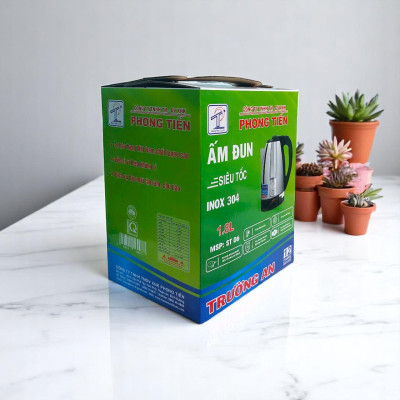 Ca Siêu Tốc Trường An 1.8L Inox 304 Cao Cấp ST06 – Đun Nước Nhanh, An Toàn, Tự Ngắt – Hàng chính hãng