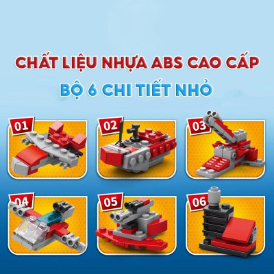 Đồ Chơi Lắp Ráp Siêu Chiến Hạm 6 Trong 1 - Warship - Toys&Joys 8970-1 (138 Mảnh Ghép)