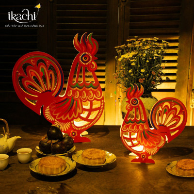 Lồng đèn Trung Thu - Lồng đèn trang trí "Ký ức tuổi thơ" hình Gà size 30cm