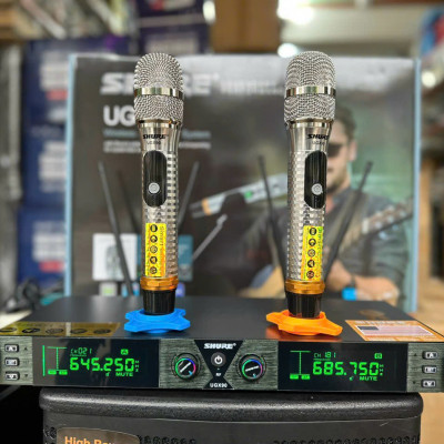 Micro, míc không dây SHURE UGX90 hàng chính hãng, Tay mic kim loại kiểu da cá sang trọng