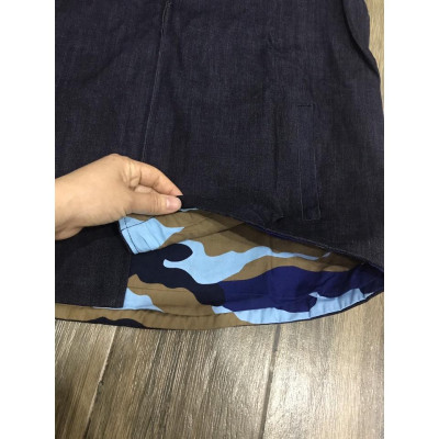 Áo chống nắng bò nam 2 lớp vải jean lót vải kẻ caro dày mát nam tính