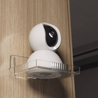 Giá Đỡ Camera IP Gắn Tường Hamart Kệ Để Router Wifi Dán Tường Nhựa Acrylic Trong Suốt Dính Chắc