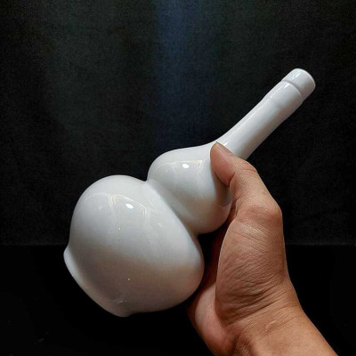 Nậm Rượu Đẹp 500ML gốm sứ cao cấp mẫu Hồ Lô cao màu trắng - Nậm Đựng Rượu Gốm Sứ chất lượng đảm bảo (L1A)