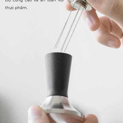 Tamper nén cà phê 2 trong 1 có kim khuấy đảo cà phê 58.3mm CAFE DE KONA