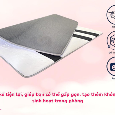 Nệm Cao Su Non Chần Viền Diamond Dày 3cm Kích Thước 80cm/1m/1m2/1m4/1m6/1m8 Đủ Size Tặng Kèm Ga Nệm