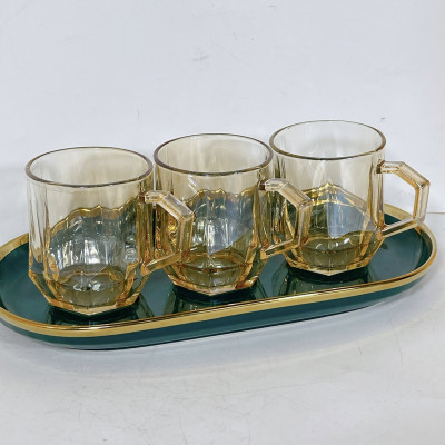 Set Bộ Bình Nước Kèm 6 Ly Thủy Tinh Pha Lê Cao Cấp