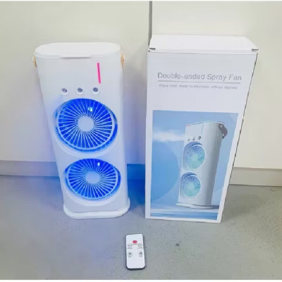 Quạt phun sương 2 tầng đèn LED đổi màu điều khiển từ xa