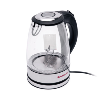 Ấm siêu tốc thủy tinh Sunhouse SHD1217 - Trắng - Hàng chính hãng