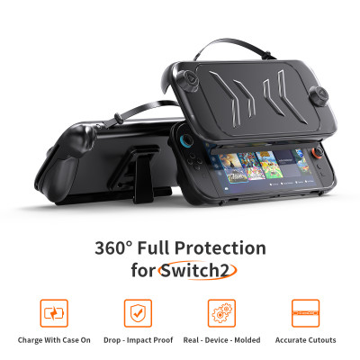 Bao Case Ốp TPU nắp bảo vệ có thể tháo rời có giá đỡ chống trượt bảo vệ 360 cho Nintendo Switch 2 - Hàng Chính Hãng
