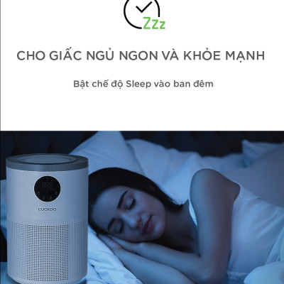 Máy lọc không khí Cuckoo 34m2 CAC-AF1110FW/WHCKV - 3 in 1 HEPA- lọc bụi mịn PMO.3- đèn cảnh báo chất lượng không khí- Bảo hành 12 tháng- Hàng chính hãng Cuckoo