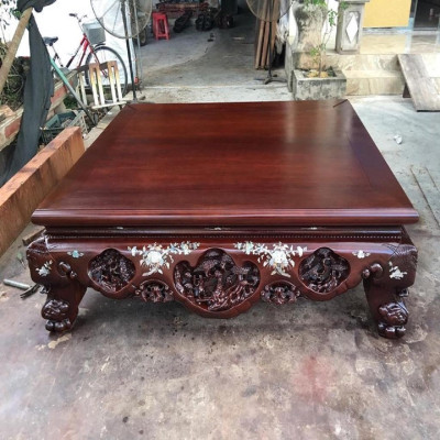 Sập Nằm Ba Bông Khảm Trai Gỗ Gụ