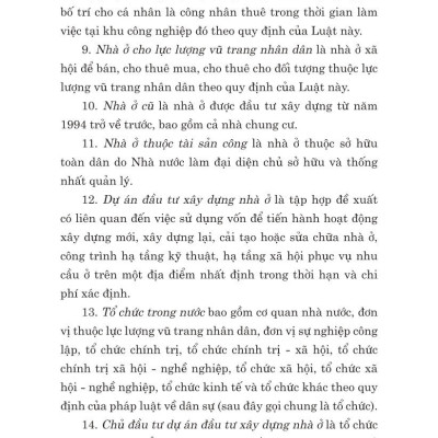 Luật Nhà ở năm 2023 (Song ngữ Việt - Anh) - The 2023 Housing Law (Vietnamese - English)