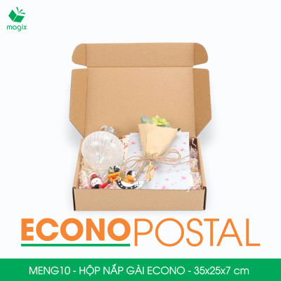 MENG10 - 35x25x7 cm - 20 Hộp carton nắp gài đóng hàng giá rẻ, hộp gói hàng, hộp quà thời trang
