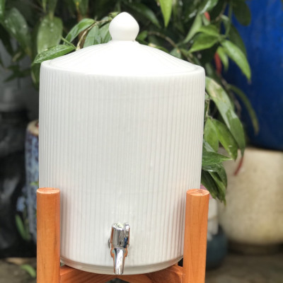 Bình nước sứ Bát Tràng dáng trụ dung tích 4 lít