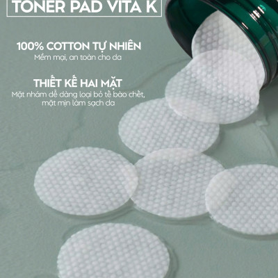 Toner Pad Vita K-Cica Peeling & Repairing Pad Pretty Skin Hàn Quốc 80 miếng