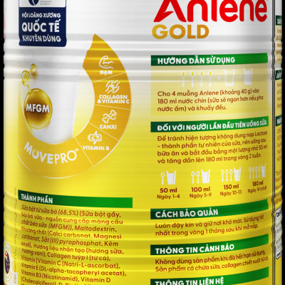 Sữa Bột Anlene Gold Hương Vanilla (Hộp Thiếc 400g)