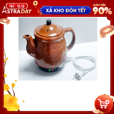 Ấm sắc thuốc Trường An TA 37 Nâu - Siêu thuốc - Siêu điện - Ấm sắc thuốc bằng điện -  Dụng cụ nấu thuốc  -Hàng Việt Nam chính hãng