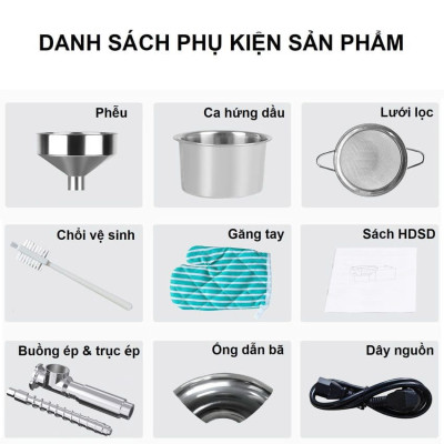 Máy ép dầu ăn thực vật dùng trong gia đình thương hiệu Mỹ cao cấp Septree X6 - Công suất 1150W - Hàng chính hãng (BH 1 NĂM)