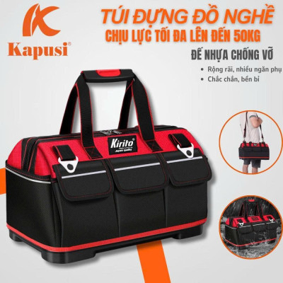 Combo Đồ Nghề Sửa Chữa Chuyên Dụng – Túi Đựng 20in + Bộ Kìm CRV + Lục Giác + Thước Đo – Hỗ Trợ Thợ