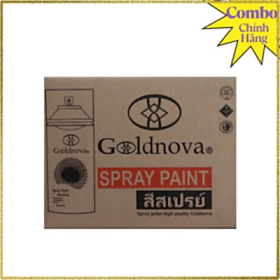 Sơn Xịt Màu Thông Dụng Goldnova-1 Hộp; Hộp =12 lon/400ml; Đủ Màu