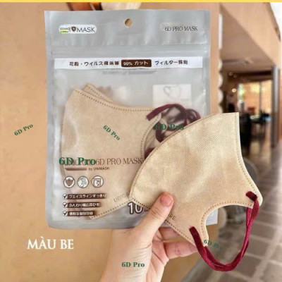 Thùng 50 Cái Khẩu Trang 6D PRO MASK Airfit – Khẩu Trang 6D UNICARE Pro Mask Cao Cấp, Phiếu Kiểm Định Chất Lượng - HÀNG CHÍNH HÃNG MINIIN